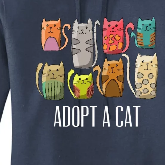 Adopt A Cat Shirt Cat Rescue Cat Adoption Women's Pullover Hoodie