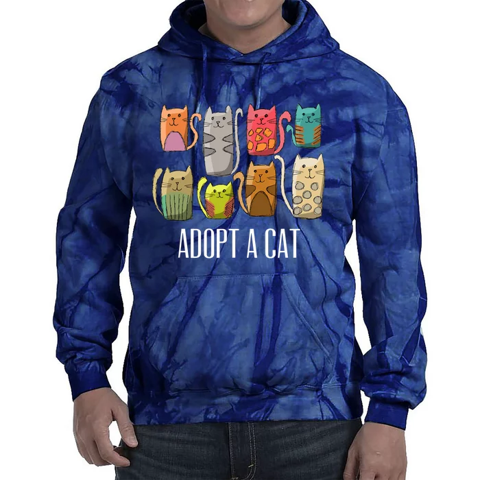 Adopt A Cat Shirt Cat Rescue Cat Adoption Tie Dye Hoodie