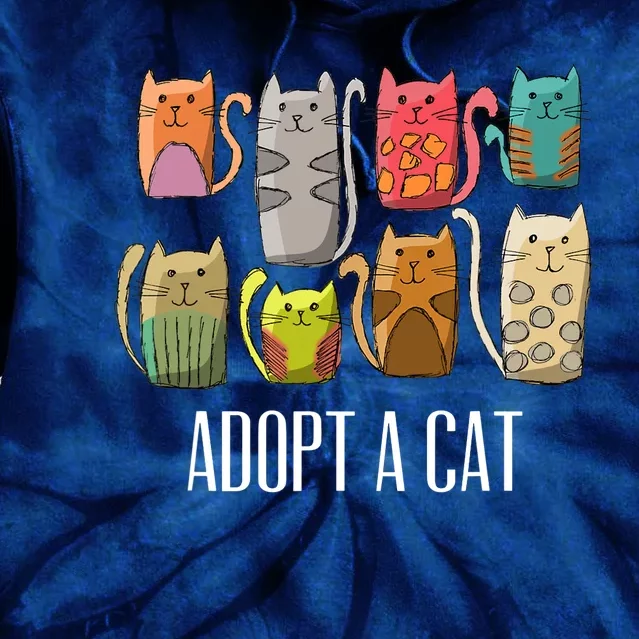 Adopt A Cat Shirt Cat Rescue Cat Adoption Tie Dye Hoodie