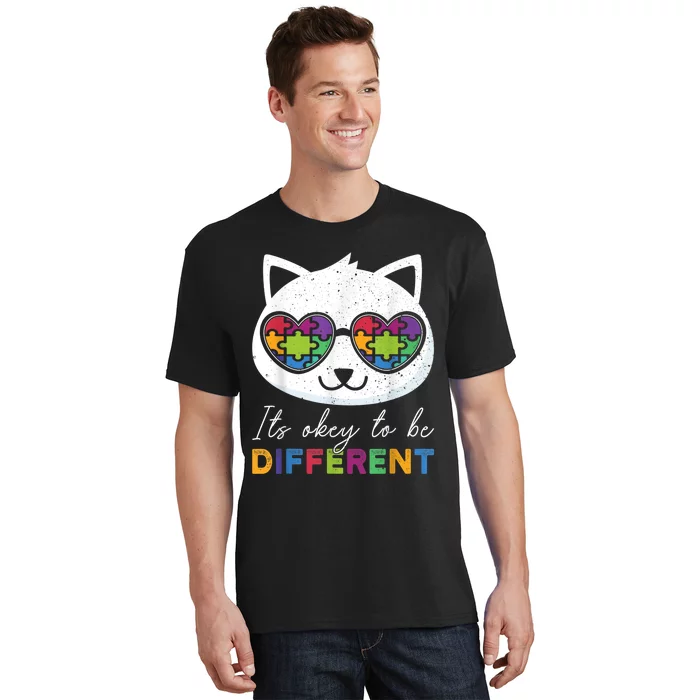 Autism Awareness Cat Warrior It's Ok To Be Different K.i.d.s T-Shirt