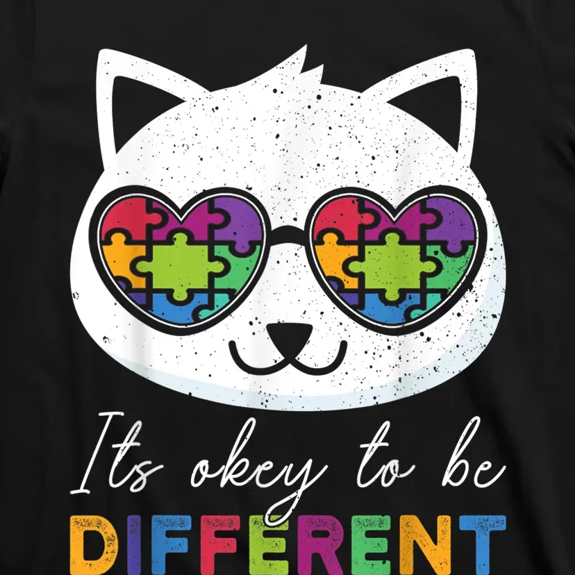 Autism Awareness Cat Warrior It's Ok To Be Different K.i.d.s T-Shirt