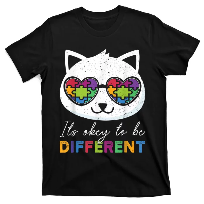 Autism Awareness Cat Warrior It's Ok To Be Different K.i.d.s T-Shirt