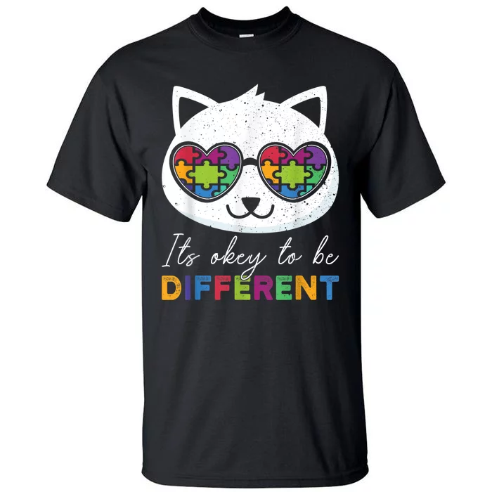 Autism Awareness Cat Warrior It's Ok To Be Different K.i.d.s Tall T-Shirt