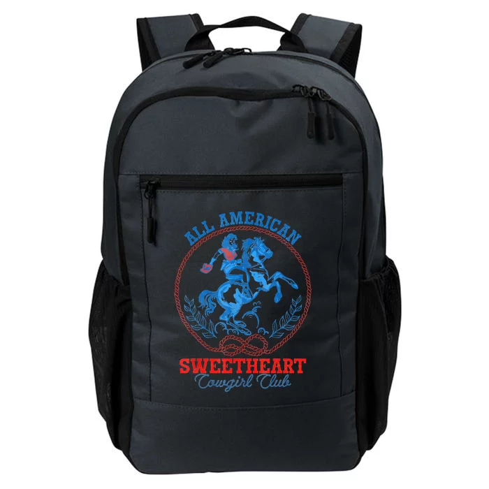 All American Cowgirl Sweetheart Club 4th Of July Western Daily Commute Backpack