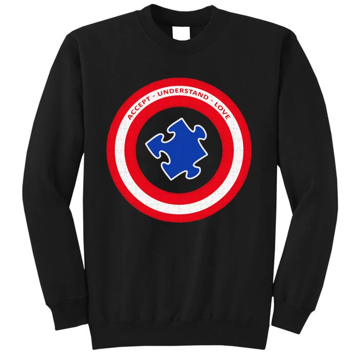 Autism Awareness Captain Autism Tall Sweatshirt