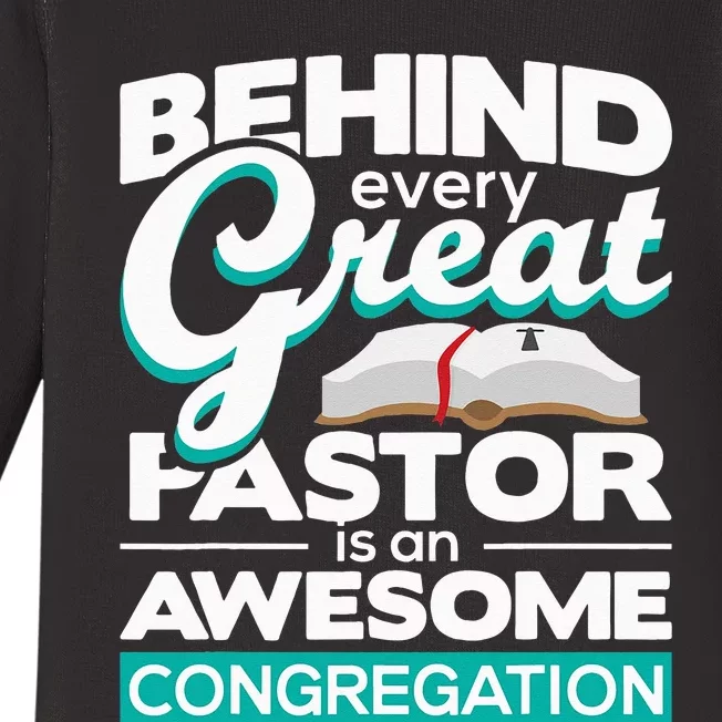 An Awesome Congregation Pastor Preacher Minister Baby Long Sleeve Bodysuit