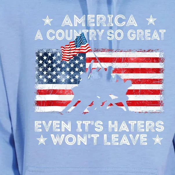 America A Country So Great Even Its Haters Wont Leave Unisex Surf Hoodie