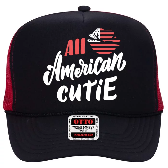 All American Cutie | 4th Of July Family Outfits High Crown Mesh Trucker Hat