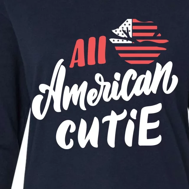 All American Cutie | 4th Of July Family Outfits Womens Cotton Relaxed Long Sleeve T-Shirt