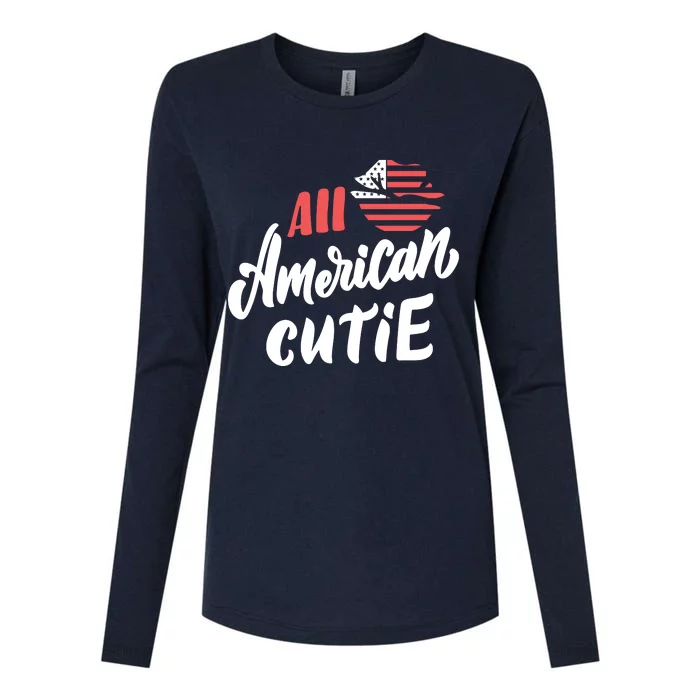 All American Cutie | 4th Of July Family Outfits Womens Cotton Relaxed Long Sleeve T-Shirt