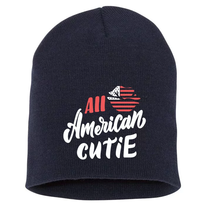 All American Cutie | 4th Of July Family Outfits Short Acrylic Beanie