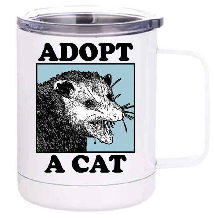 Adopt A Cat Front & Back 12oz Stainless Steel Tumbler Cup