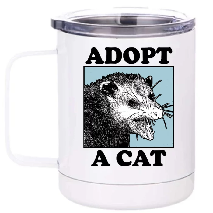 Adopt A Cat Front & Back 12oz Stainless Steel Tumbler Cup