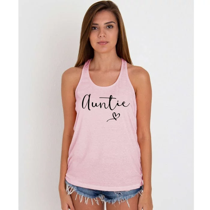 Auntie Aunt Christmas Mothers Day Birthday Nephew Meaningful Gift Women's Knotted Racerback Tank