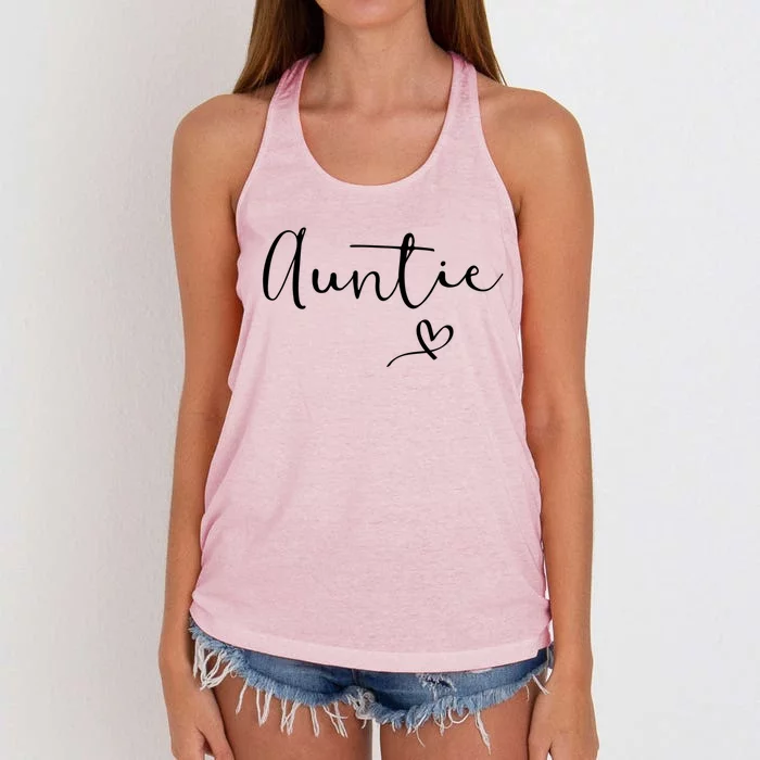 Auntie Aunt Christmas Mothers Day Birthday Nephew Meaningful Gift Women's Knotted Racerback Tank