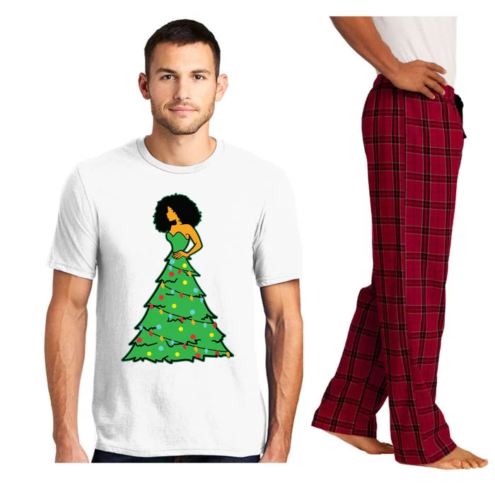 African American Christmas Tree Xmas Decor Pajama Set