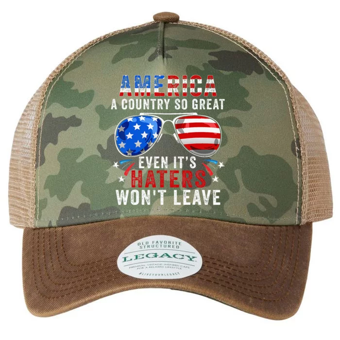 America a country so great even it's Haters won't leave Legacy Tie Dye Trucker Hat