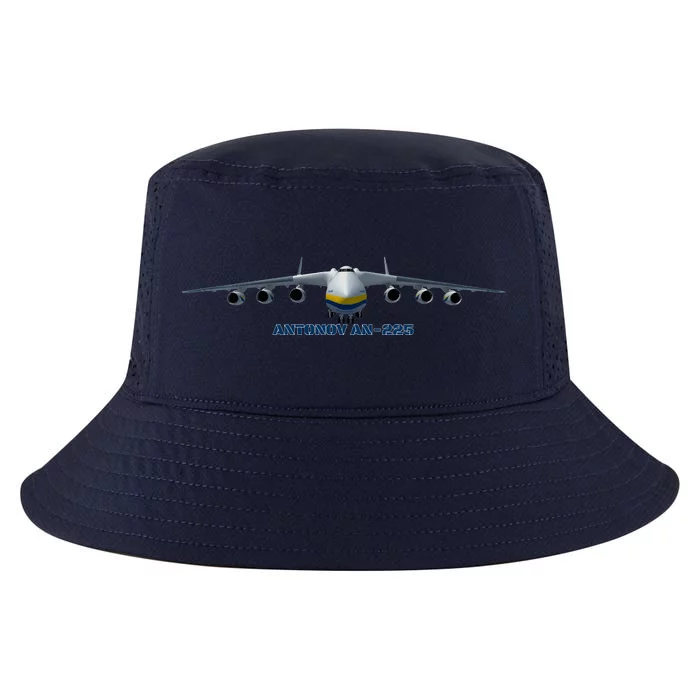 An225 Antonov Cargo Jet Plane Mriya Front Profile Cool Comfort Performance Bucket Hat