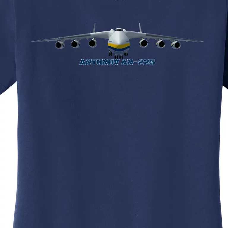 An225 Antonov Cargo Jet Plane Mriya Front Profile Women's T-Shirt