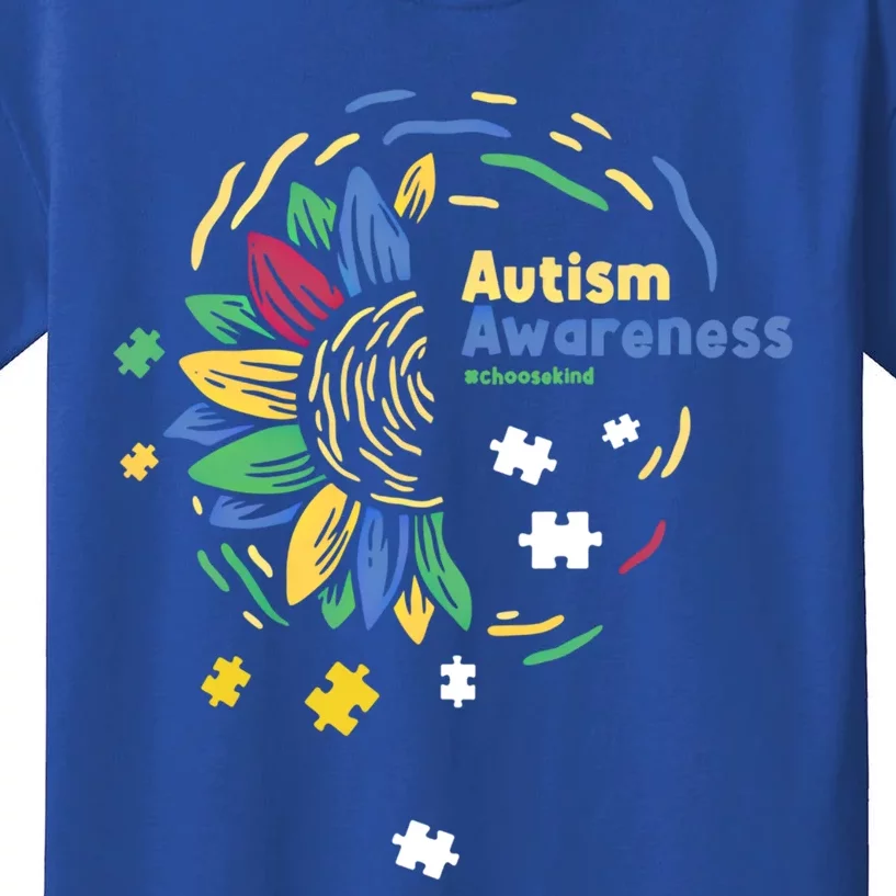 Autism Awareness Choose Kind Autistic Gift Kids T-Shirt