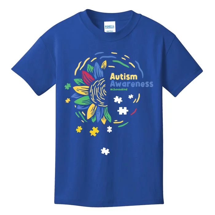 Autism Awareness Choose Kind Autistic Gift Kids T-Shirt