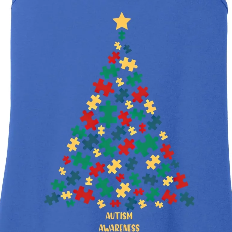 Autism Awareness Christmas Tree Gift Ladies Essential Tank