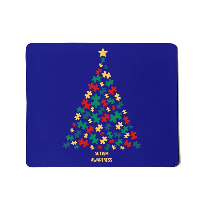 Autism Awareness Christmas Tree Gift Mousepad