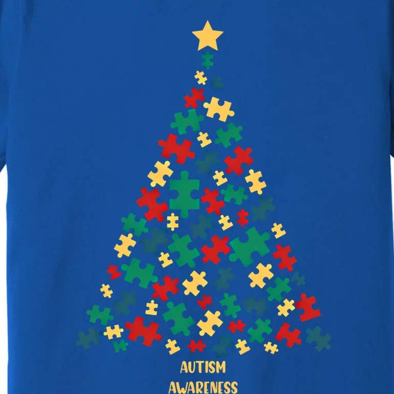 Autism Awareness Christmas Tree Gift Premium T-Shirt