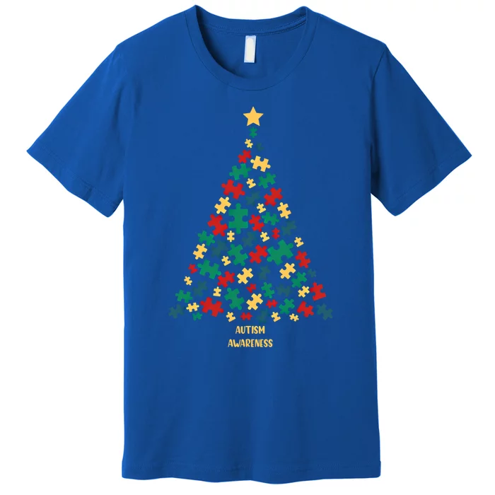 Autism Awareness Christmas Tree Gift Premium T-Shirt