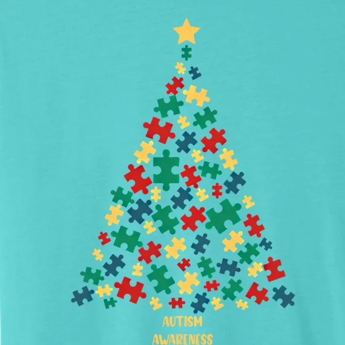 Autism Awareness Christmas Tree Gift ChromaSoft Performance T-Shirt