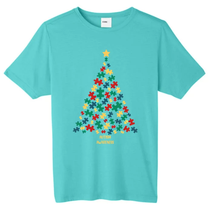 Autism Awareness Christmas Tree Gift ChromaSoft Performance T-Shirt