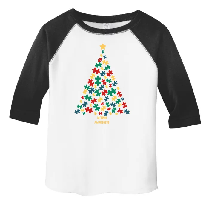 Autism Awareness Christmas Tree Gift Toddler Fine Jersey T-Shirt