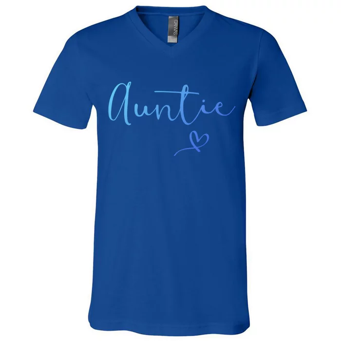 Auntie Aunt Christmas Mothers Day Birthday Nephew Gift V-Neck T-Shirt