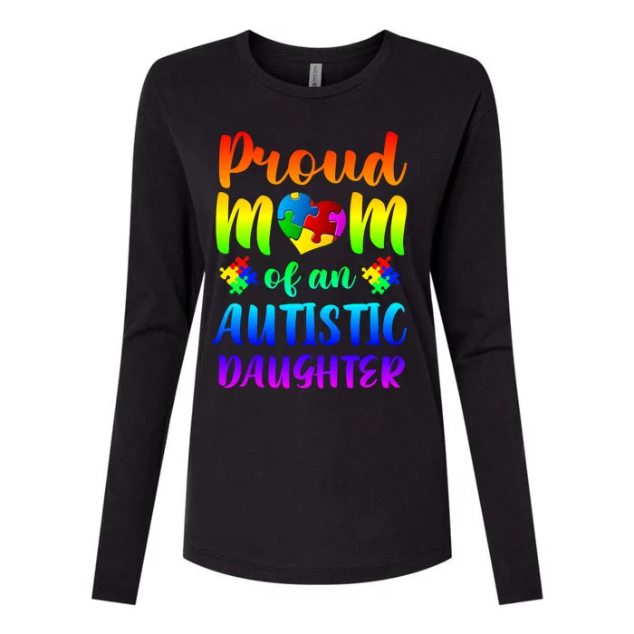 Autism Awareness Cool Gift Proud Mom Autistic Daughter Cool Gift Womens Cotton Relaxed Long Sleeve T-Shirt