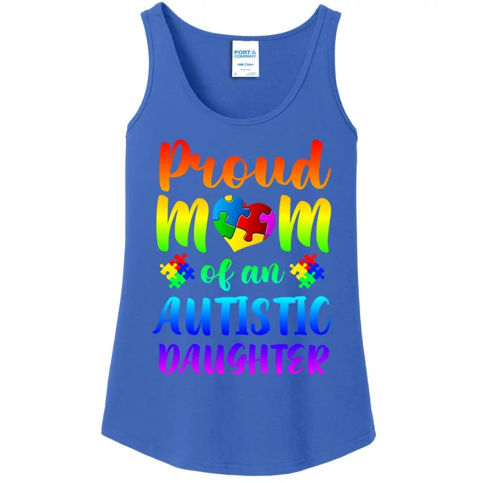 Autism Awareness Cool Gift Proud Mom Autistic Daughter Cool Gift Ladies Essential Tank