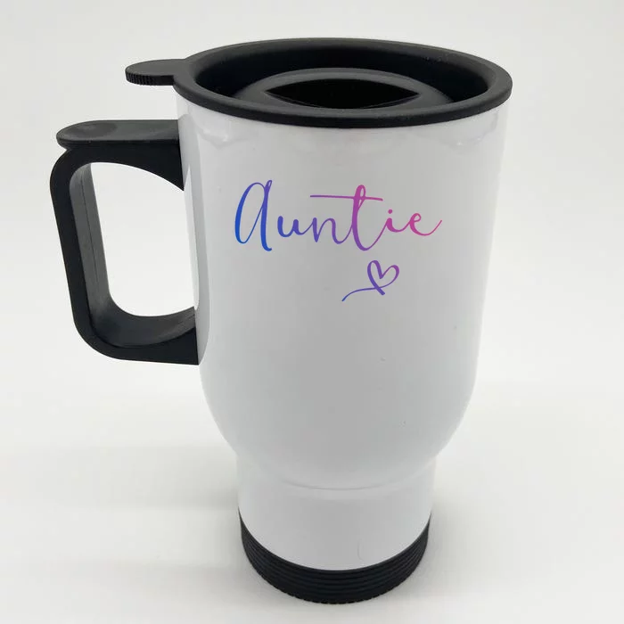 Auntie Aunt Christmas Mothers Day Birthday Nephew Gift Front & Back Stainless Steel Travel Mug