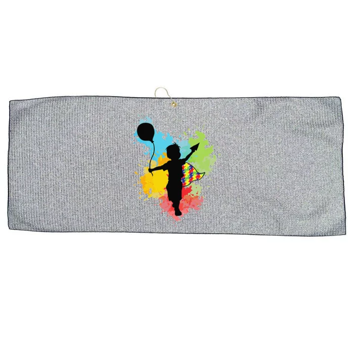 Autism Awareness Cute Colorful Artistic Large Microfiber Waffle Golf Towel