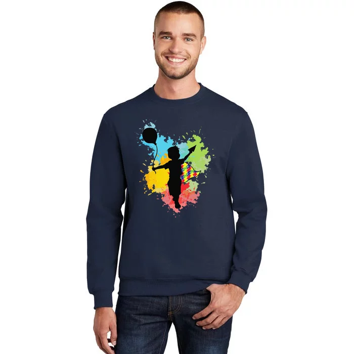 Autism Awareness Cute Colorful Artistic Sweatshirt