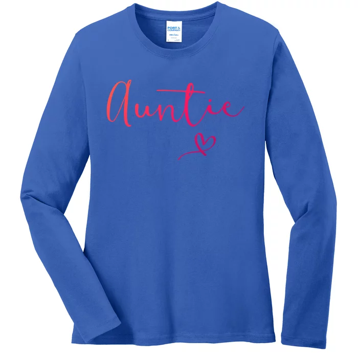 Auntie Aunt Christmas Mothers Day Birthday Nephew Gift Ladies Long Sleeve Shirt