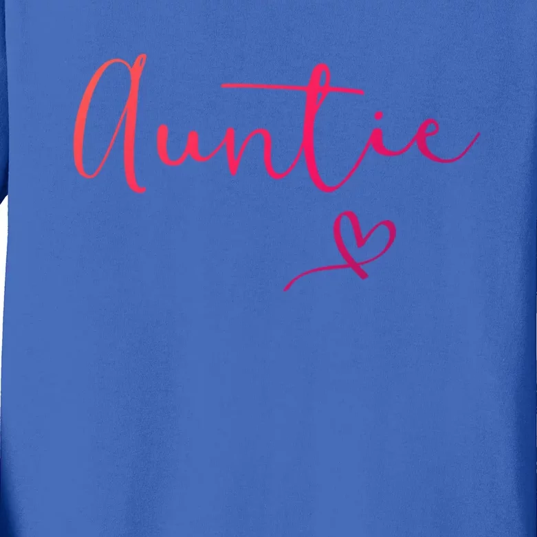 Auntie Aunt Christmas Mothers Day Birthday Nephew Gift Kids Long Sleeve Shirt