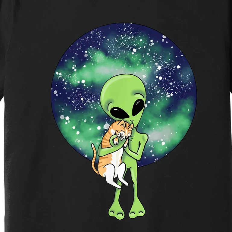 Alien And Cat Premium T-Shirt