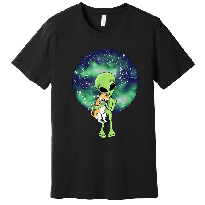 Alien And Cat Premium T-Shirt