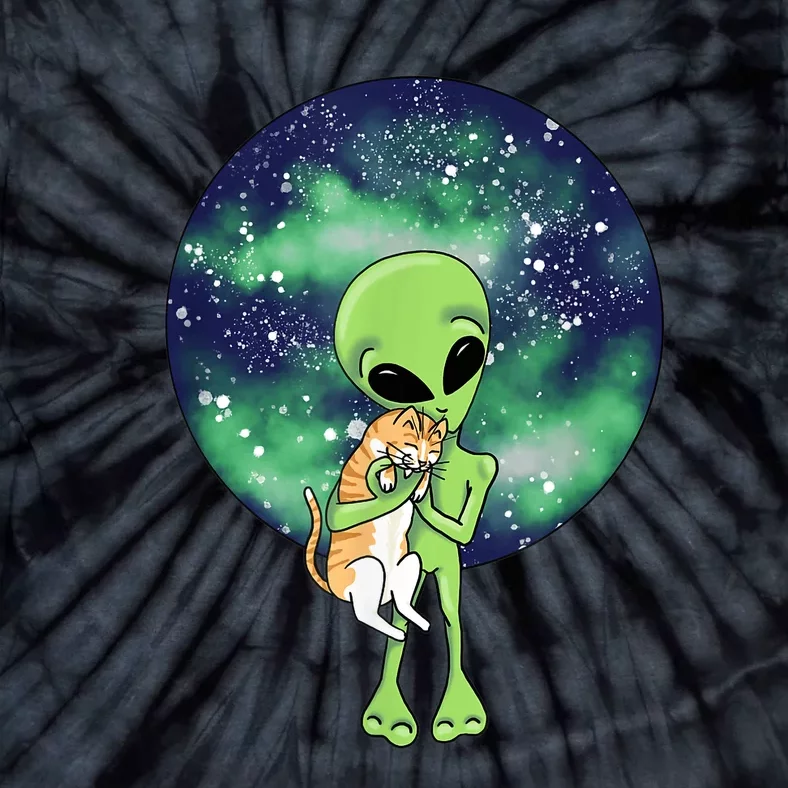 Alien And Cat Tie-Dye T-Shirt