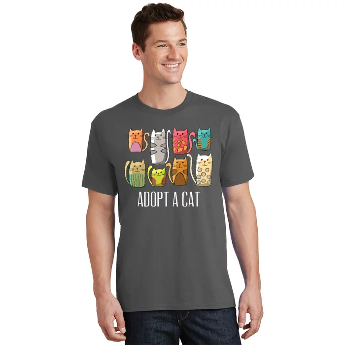 Adopt A Cat Shirts Cat Rescue Cat Adoption T-Shirt