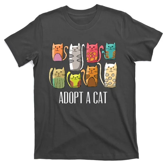 Adopt A Cat Shirts Cat Rescue Cat Adoption T-Shirt