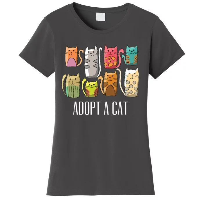 Adopt A Cat Shirts Cat Rescue Cat Adoption Women's T-Shirt