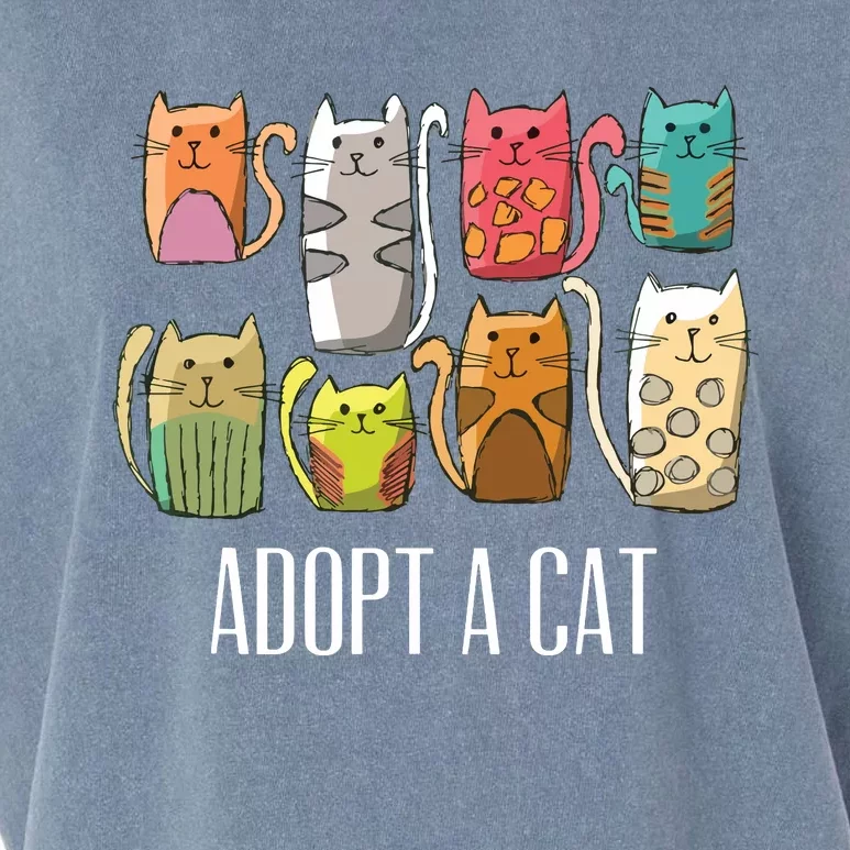 Adopt A Cat Shirts Cat Rescue Cat Adoption Garment-Dyed Women's Muscle Tee