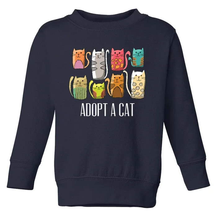 Adopt A Cat Shirts Cat Rescue Cat Adoption Toddler Sweatshirt