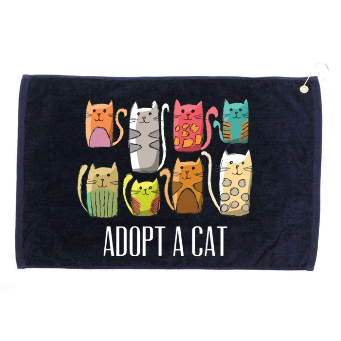 Adopt A Cat Shirts Cat Rescue Cat Adoption Grommeted Golf Towel