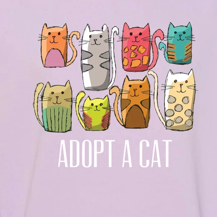 Adopt A Cat Shirts Cat Rescue Cat Adoption Garment-Dyed Sweatshirt